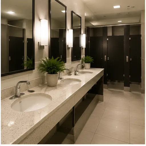 Commercial bathtub and bathroom refinishing project by BathMasters on the Gulf Coast