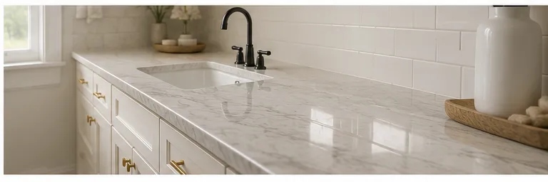 A bathroom with refinished tub and tile compared to a full remodel scope