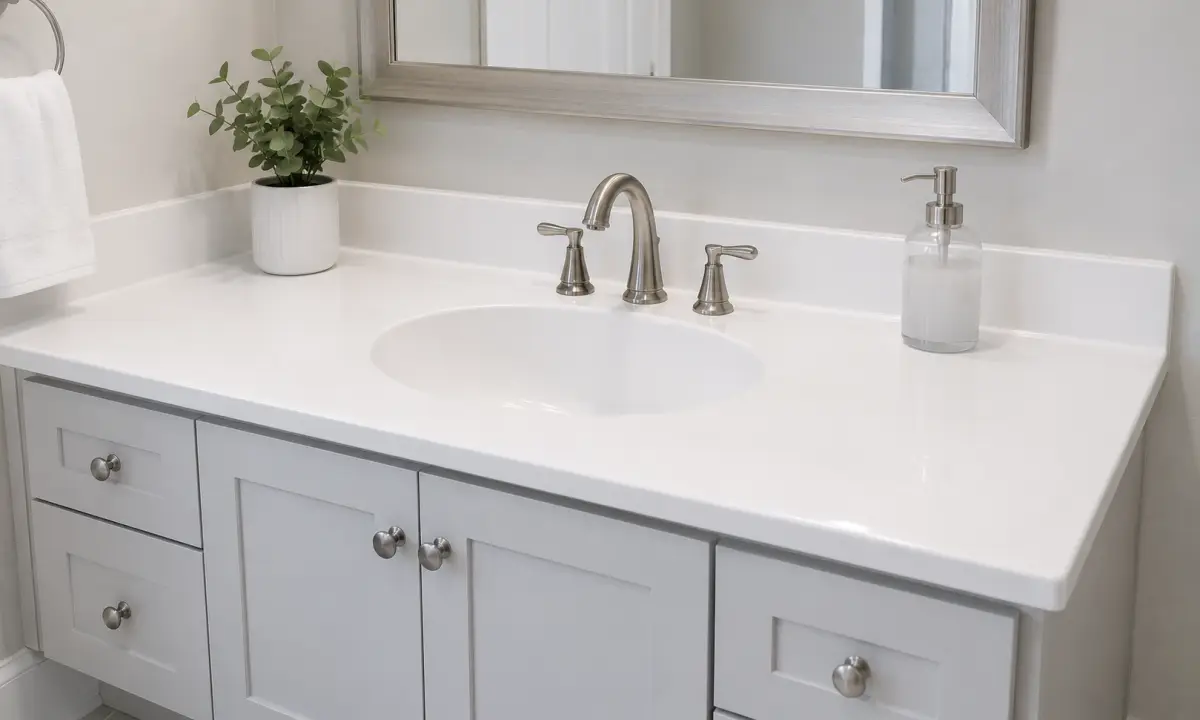 Countertop refinishing service by BathMasters on the Gulf Coast